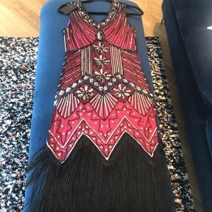 Bead and sequin flapper dress